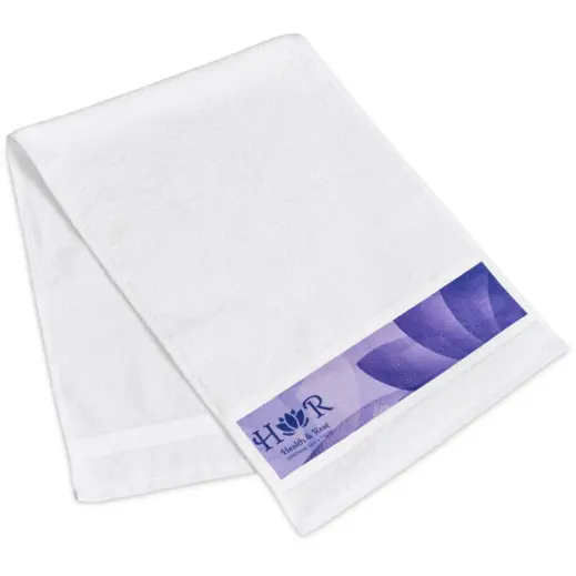 Eva & Elm Aldrin Sports & Hand Sublimation Towel Solid White Branded